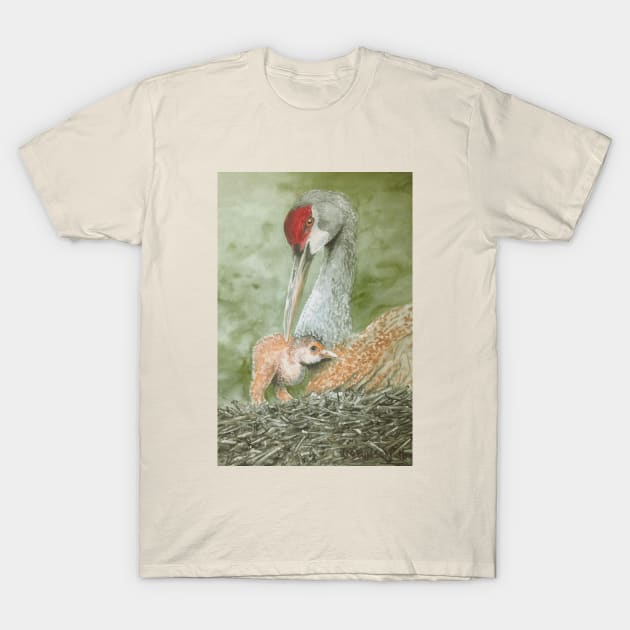 Sandhill crane newcomer T-Shirt by desertvalleydesign